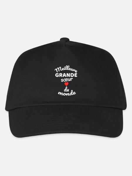 Ewiges Geschwistergeschenk mit Rouge-Herz - Kinder Basecap - Schwarz