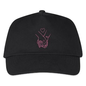 Mains Coeurs - Casquette de baseball Enfant - noir - Devant