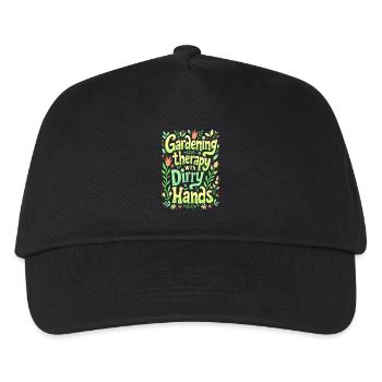 GARDENING: THERAPY WITH DIRTY HANDS - Kids’ Baseball Cap - black - Front