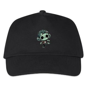 Skurriler tanzender Zombie - Halloween Untote - Kinder Basecap - Schwarz - Vorne