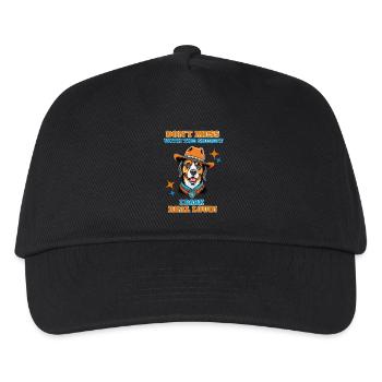 Leg dich nicht mit dem Sheriff an, ich belle ganz laut - Kinder Basecap - Schwarz - Vorne