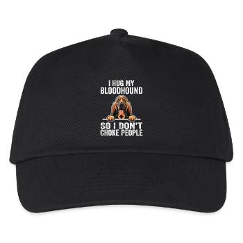 I Hug My Bloodhound So I Don't Choke People - Kids’ Baseball Cap - black - Front