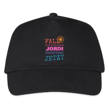 Vorname Jordi - Kinder Basecap - Schwarz - Vorne