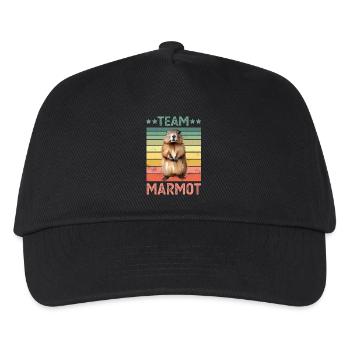 Murmeltier - Kinder Basecap - Schwarz - Vorne