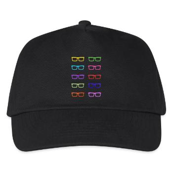 Colourful Glasses - Kids’ Baseball Cap - black - Front