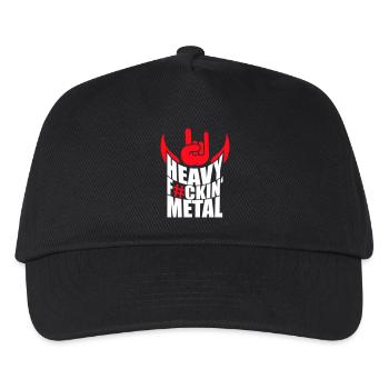 Heavy F#ckin' Metal Hard Rock Musique Texte Citation amusante - Casquette de baseball Enfant - noir - Devant