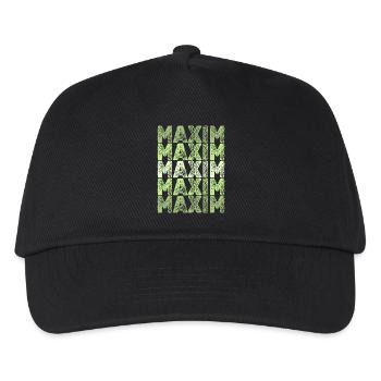 Geschenk für Maxim - Kinder Basecap - Schwarz - Vorne