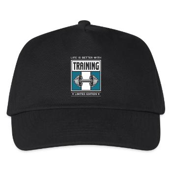 Training - Kids’ Baseball Cap - black - Front