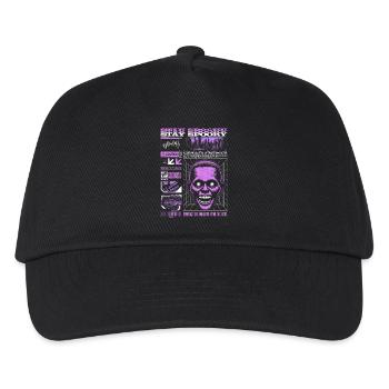 Stay Spooky Ghost White & Lilac Halloween Season - Kids’ Baseball Cap - black - Front