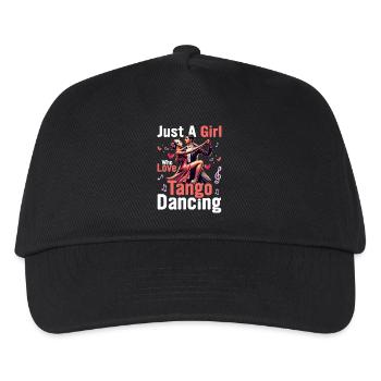Just A Girl Who Love Tango Dancing Latin Music Tan - Kinder Basecap - Schwarz - Vorne