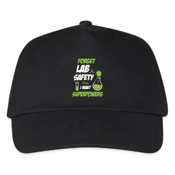 Forget Lab Safety Funny Science - Kinder Basecap - Schwarz - Vorne