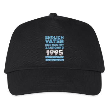 Vater 1995 - Kinder Basecap - Schwarz - Vorne