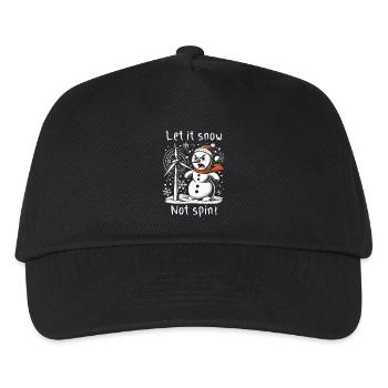 Stop Wind Turbines - Let it Snow, Not Spin - Kids’ Baseball Cap - black - Front