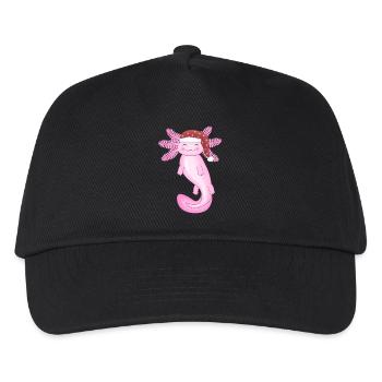 Süßer Weihnachts-Axolotl - Kinder Basecap - Schwarz - Vorne
