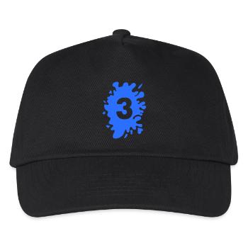 Klecks 3 - Kinder Basecap - Schwarz - Vorne
