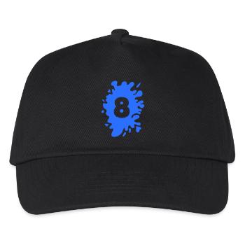 klecks 8 - Kinder Basecap - Schwarz - Vorne