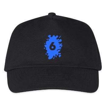 Klecks 6 - Kinder Basecap - Schwarz - Vorne