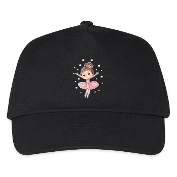 Ballerina mit Sternen - Kinder Basecap - Schwarz - Vorne