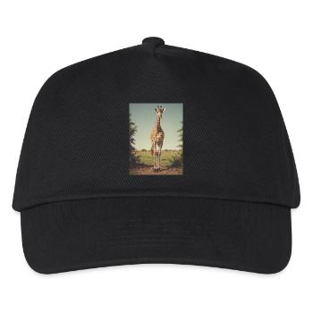 Giraffe with Socks - Kinder Basecap - Schwarz - Vorne