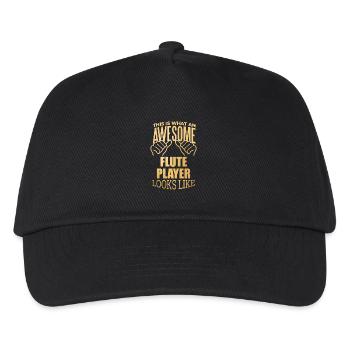 Flute Flute Flute - Kids’ Baseball Cap - black - Front