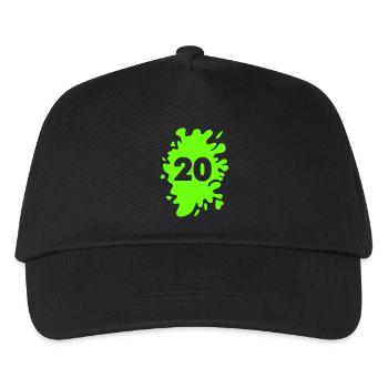 Klecks 20 - Kinder Basecap - Schwarz - Vorne