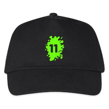 klecks 11 - Kinder Basecap - Schwarz - Vorne