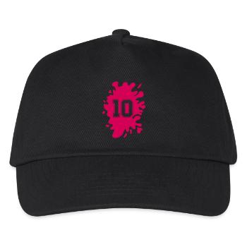 klecks 10 - Kinder Basecap - Schwarz - Vorne