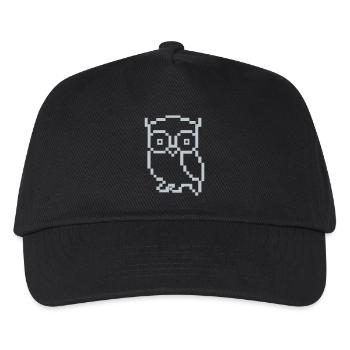 Hibou Pixel - Casquette de baseball Enfant - noir - Devant