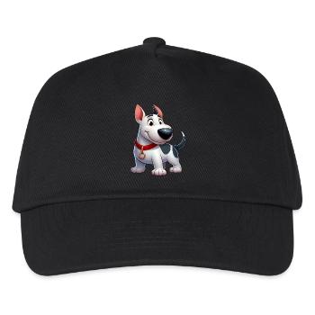 Bullterrier 4 - Kinder Basecap - Schwarz - Vorne