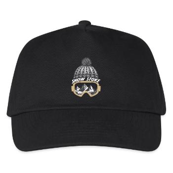 Snow Stoke - Kids’ Baseball Cap - black - Front