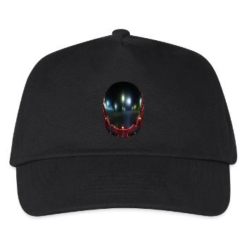 Astronaut Futuristic Helmet - Kids’ Baseball Cap - black - Front