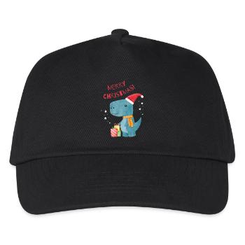 Christmas Dino - Kinder Basecap - Schwarz - Vorne