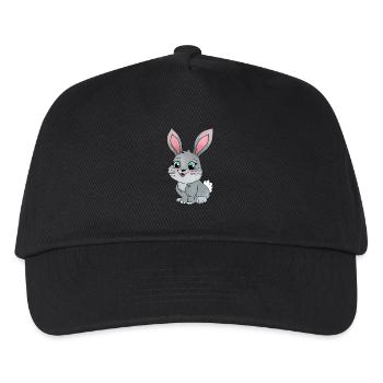 Kleiner Hase - Kinder Basecap - Schwarz - Vorne