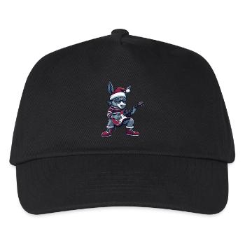 Donkey Christmas Rocker Guitar - Kids’ Baseball Cap - black - Front