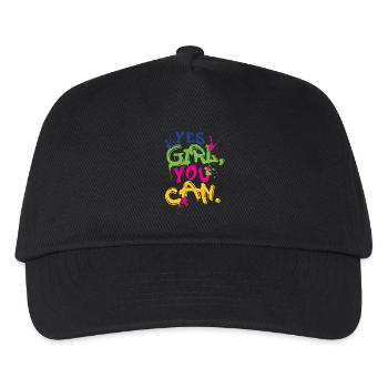 girl yes you can - Kinder Basecap - Schwarz - Vorne