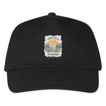 Berge, ich will in die Berge - Kinder Basecap - Schwarz - Vorne