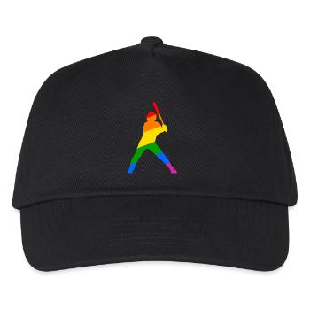 Rainbow Baseball Sport Design - Kids’ Baseball Cap - black - Front