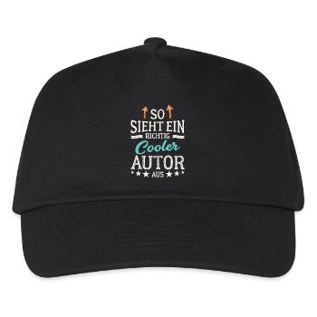 So sieht ein cooler Autor aus Schriftsteller - Kinder Basecap - Schwarz - Vorne