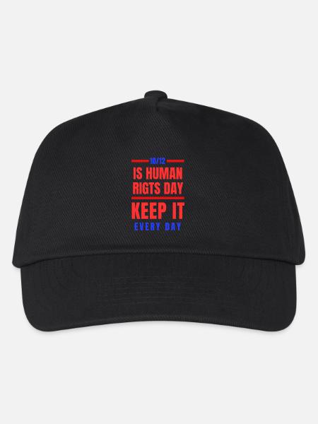 10/12 Human rights - Kids’ Baseball Cap - black