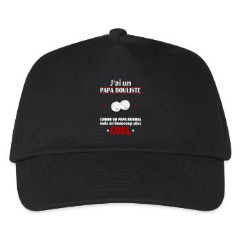 J'ai un papa bouliste, pétanque, été, vacances - Casquette de baseball Enfant - noir - Devant