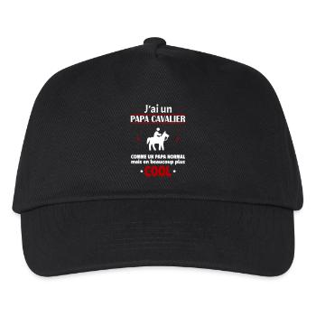 J'ai un papa cavalier, cheval, équitation - Casquette de baseball Enfant - noir - Devant