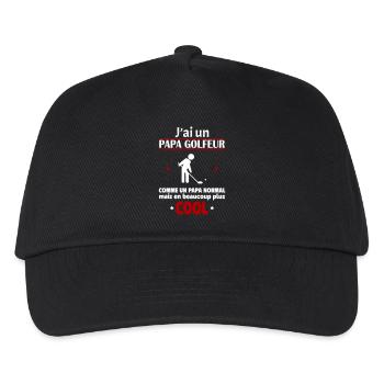 J'ai un papa golfeur, cadeau naissance, golf - Casquette de baseball Enfant - noir - Devant