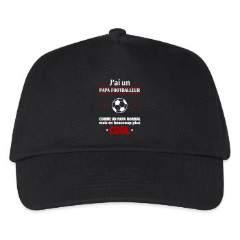 J'ai un papa footballeur, cadeau naissance - Casquette de baseball Enfant - noir - Devant