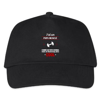 J'ai un papa musclé, cadeau naissance, muscu - Casquette de baseball Enfant - noir - Devant