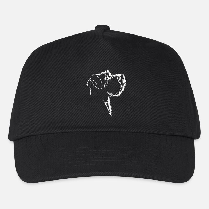 Schnauzer Silhouette Hunde Hund Wilsigns - Kinder Basecap - Schwarz