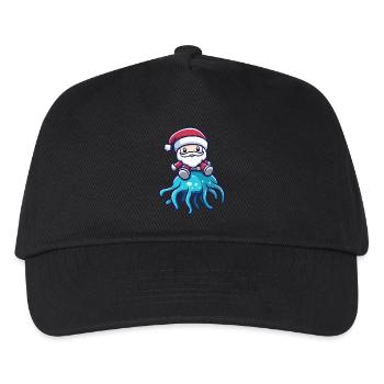 Qualle Weihnachtsmann - Kinder Basecap - Schwarz - Vorne