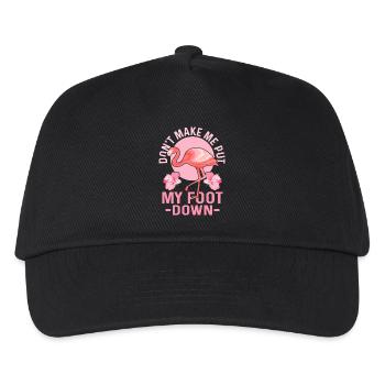 Ne me forcez pas à poser mon pied Flamingo Pink Bird - Casquette de baseball Enfant - noir - Devant