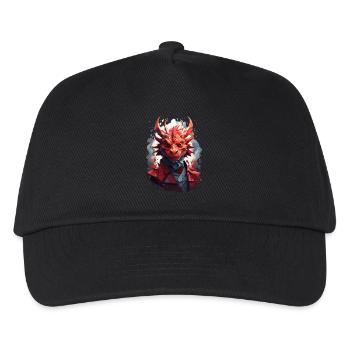 Drache - Kinder Basecap - Schwarz - Vorne