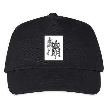 Skelett - Kinder Basecap - Schwarz - Vorne