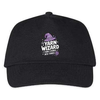 Libérez votre créativité avec la laine - Casquette de baseball Enfant - noir - Devant